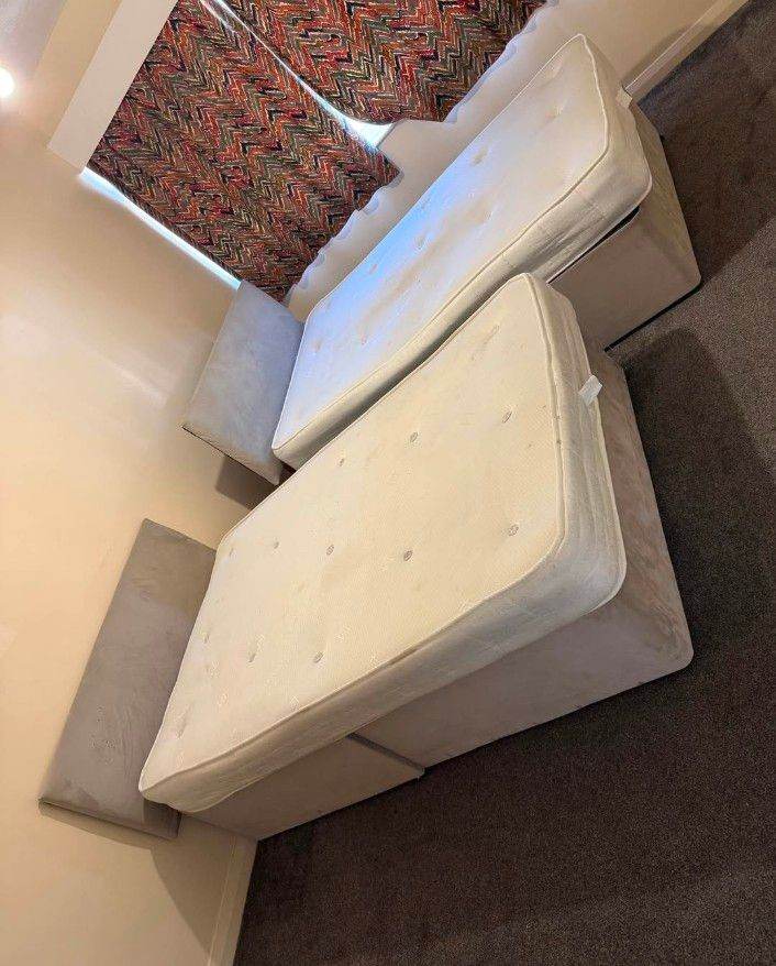 Small double bed with mattress 