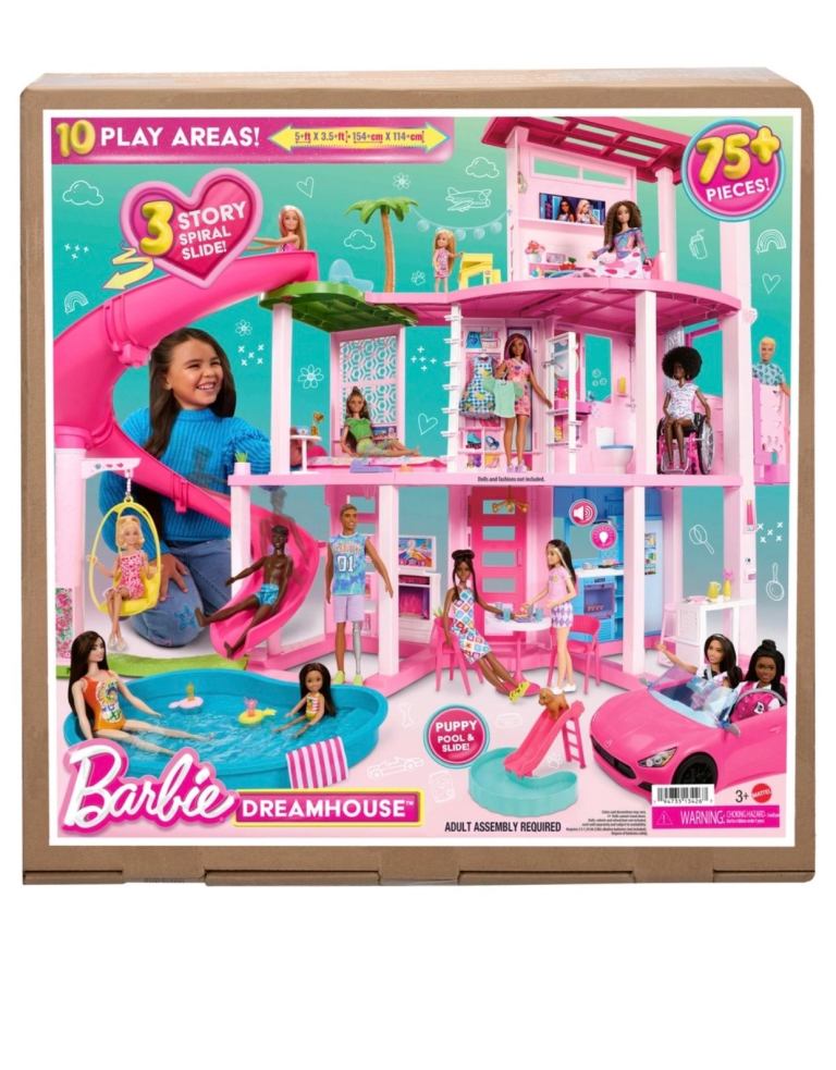 Barbie Dreamhouse with 10 Play Areas & 75+ Pieces