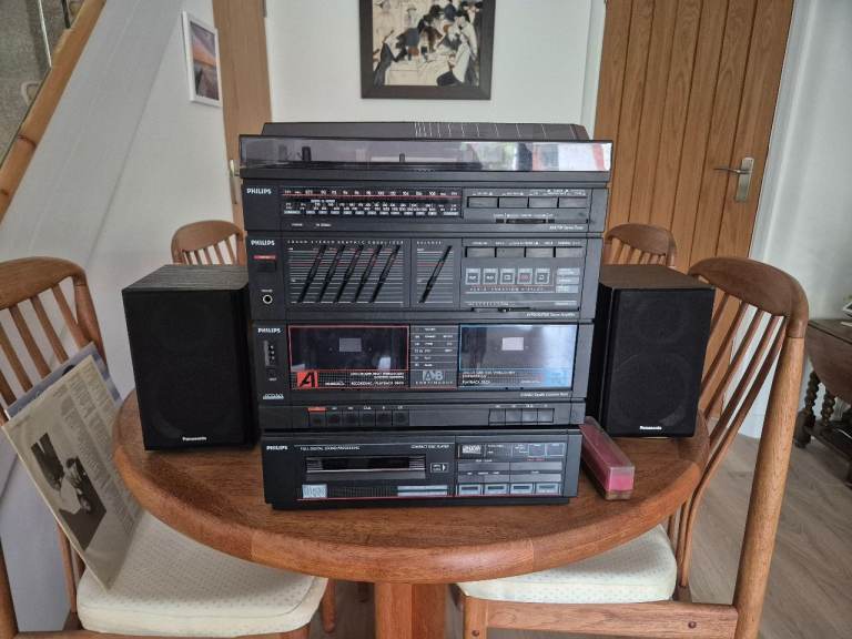 Philips FCD563 Vintage Midi Hi-Fi Stack Record Player CD Radio & Cassette Player