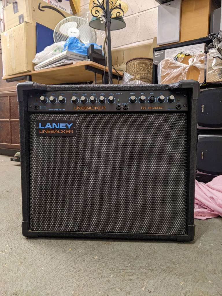 Laney Linebacker 65 Reverb Late 80's-early 90's Black Tolex guitar amplifier amp