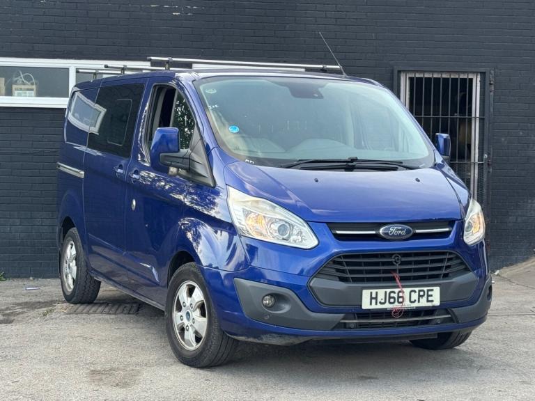 2016 66 Reg FORD TRANSIT CUSTOM 2.0 TDCi 130ps Crew Cab D/Cab Limited Van EURO 6