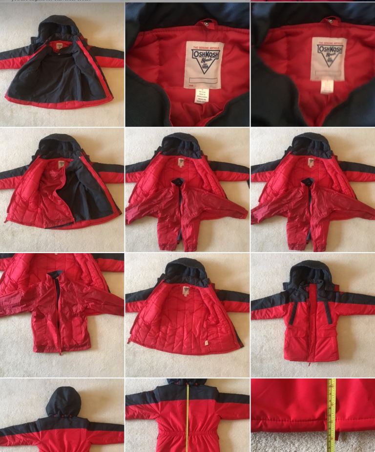 image for Child’s Coat OSHKOSH Padded With Removable Fleece Lined Winter Coat EXCELLENT 10yrs Unisex