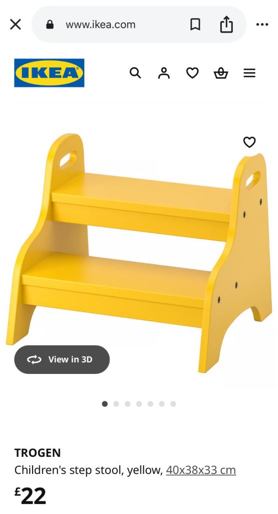 Ikea children’s step, stool 
