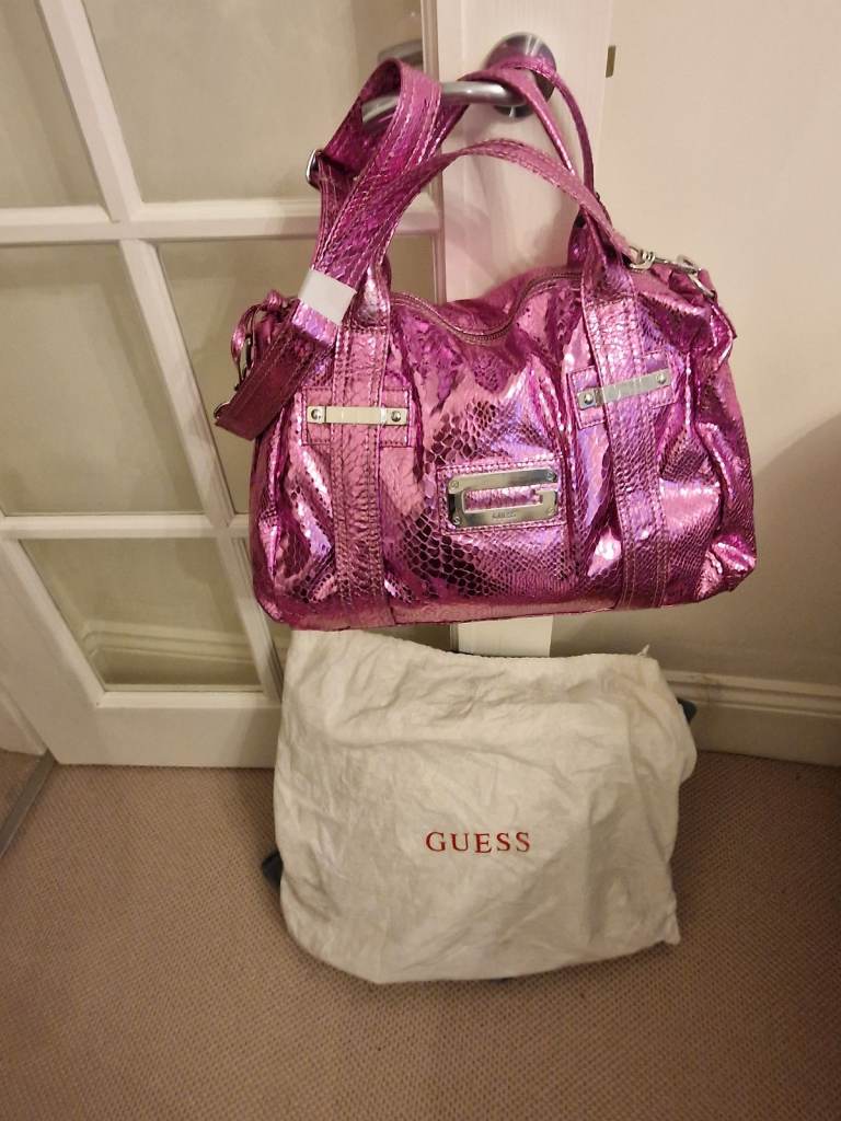Guess new metallic pink bag &  dustbag