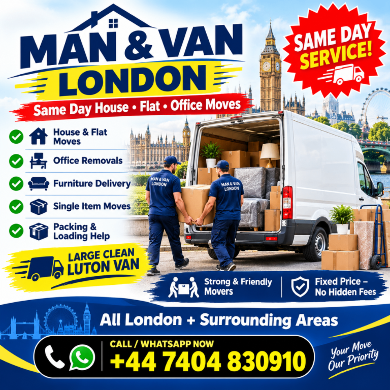 Man and Van Removals London | House Moves | Office Moves | Call Now