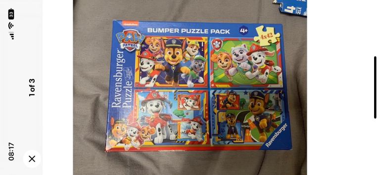 Ravensburger Bumper Pack Paw Patrol Puzzles X4 Children’s 42 Piece