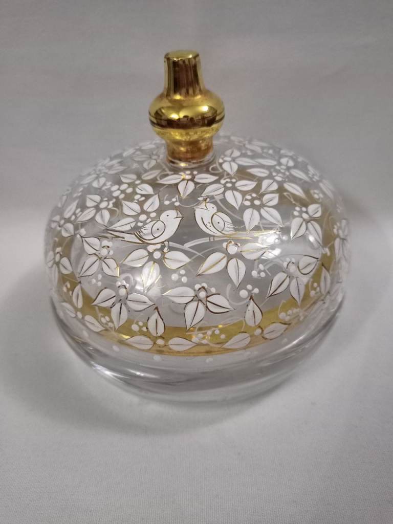PASABAHCE LIDDED GLASS BOWL.