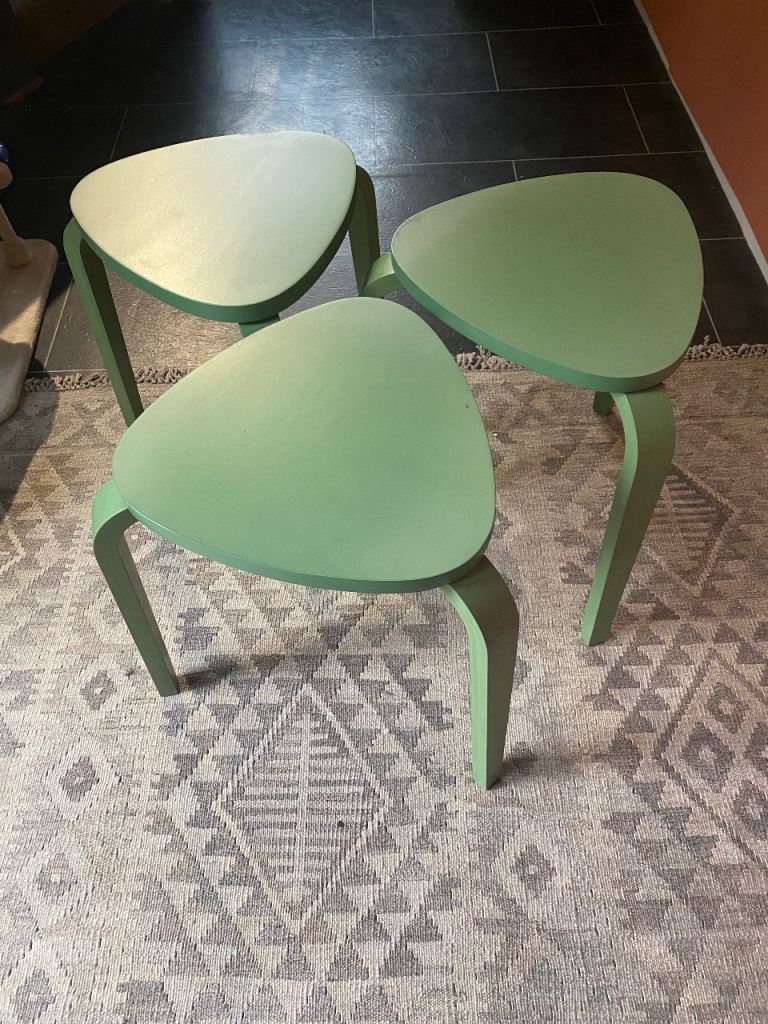 IKEA KYRRE Stools/Side Tables - Green, Excellent Condition