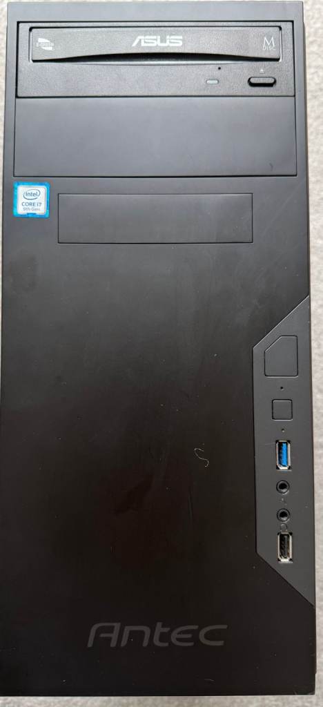 Desk top PC Intel i7 -9700 PC. 16MB Ram SSD and HDD.