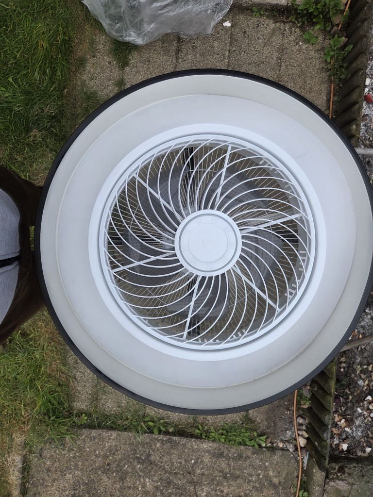 LED Ceiling Fan Light – 3 Colours + Remote | Modern & Fully Working