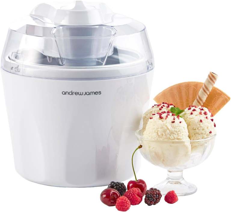 Andrew James Ice Cream Maker 1.5L with extra bowl