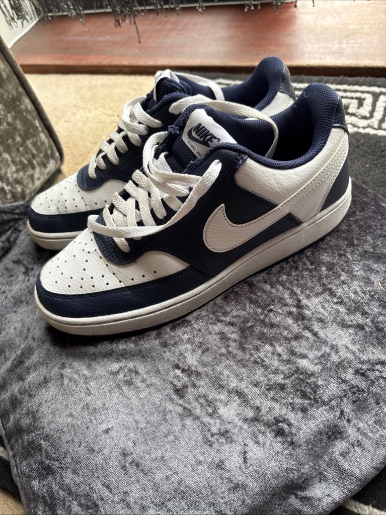 Nike Trainers - Navy and White, Size UK 7, Good Condition