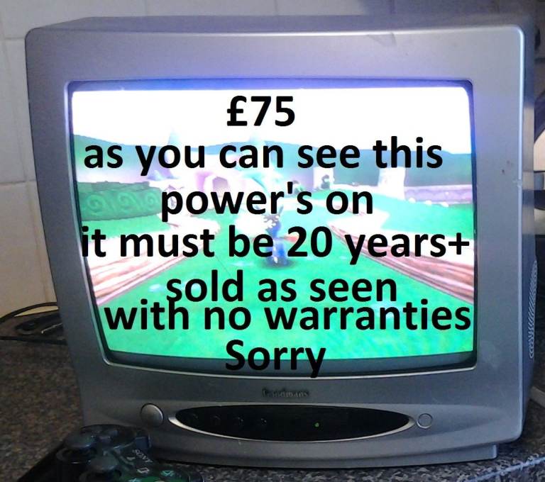  2 x crt tv Available ONE £60 and ONE £75 prices on tv screens Collect -TS296BS 