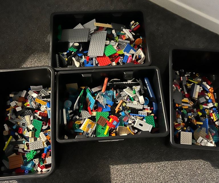 4 boxes of lego