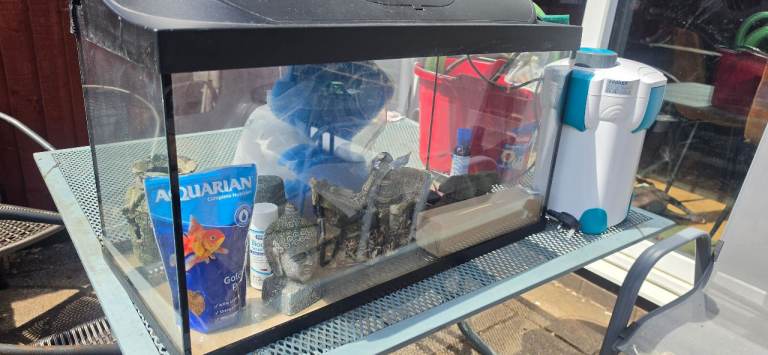 100L Tetra fish tank, external filter and accessories 