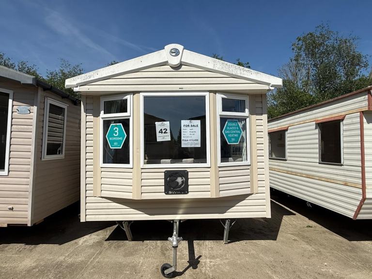 3 Bed 10ft wide Static Caravan - DG, CH - Offsite, Own Land, Self Build, Farms