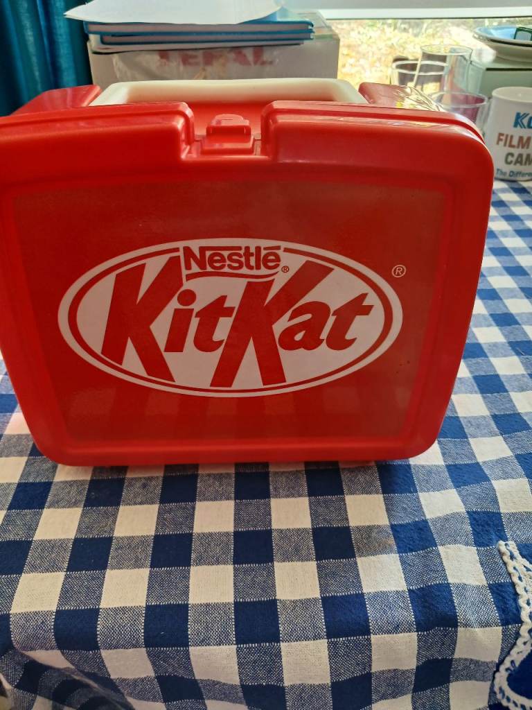 Vintage Kit Kat Lunch Box / Small Cooler – Red, Good Condition