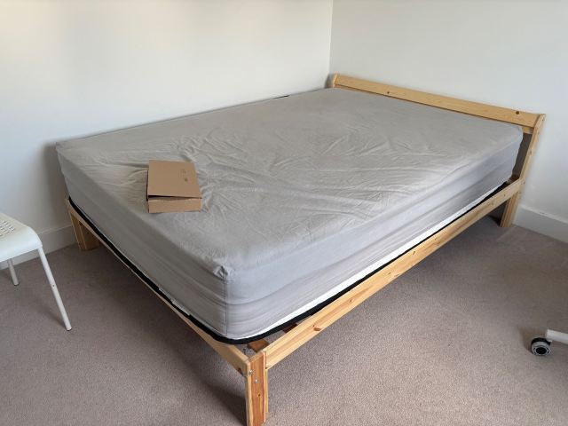 Double Bed Frame with Mattress – Good Condition | in Cambridge