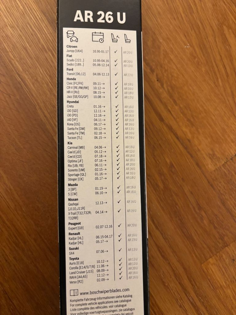 Bosch aerotwin AR26U