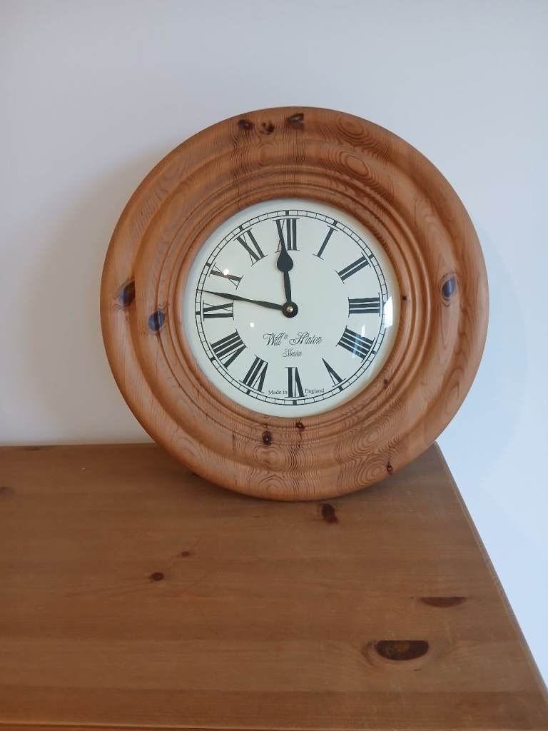 Pine wall clock