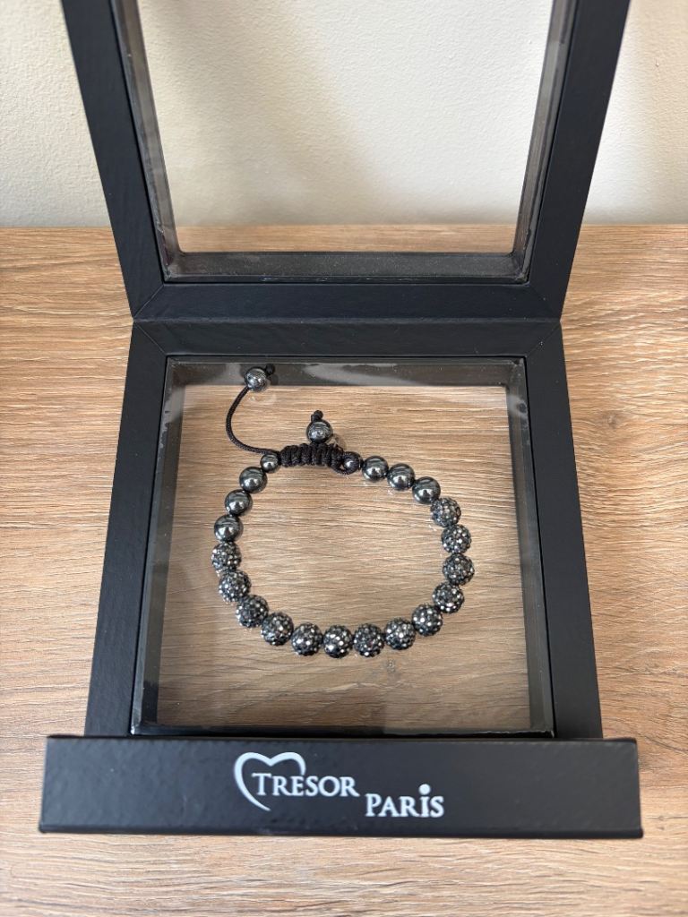 TRESOR PARIS Beaded Bracelet – Grey, Good Condition
