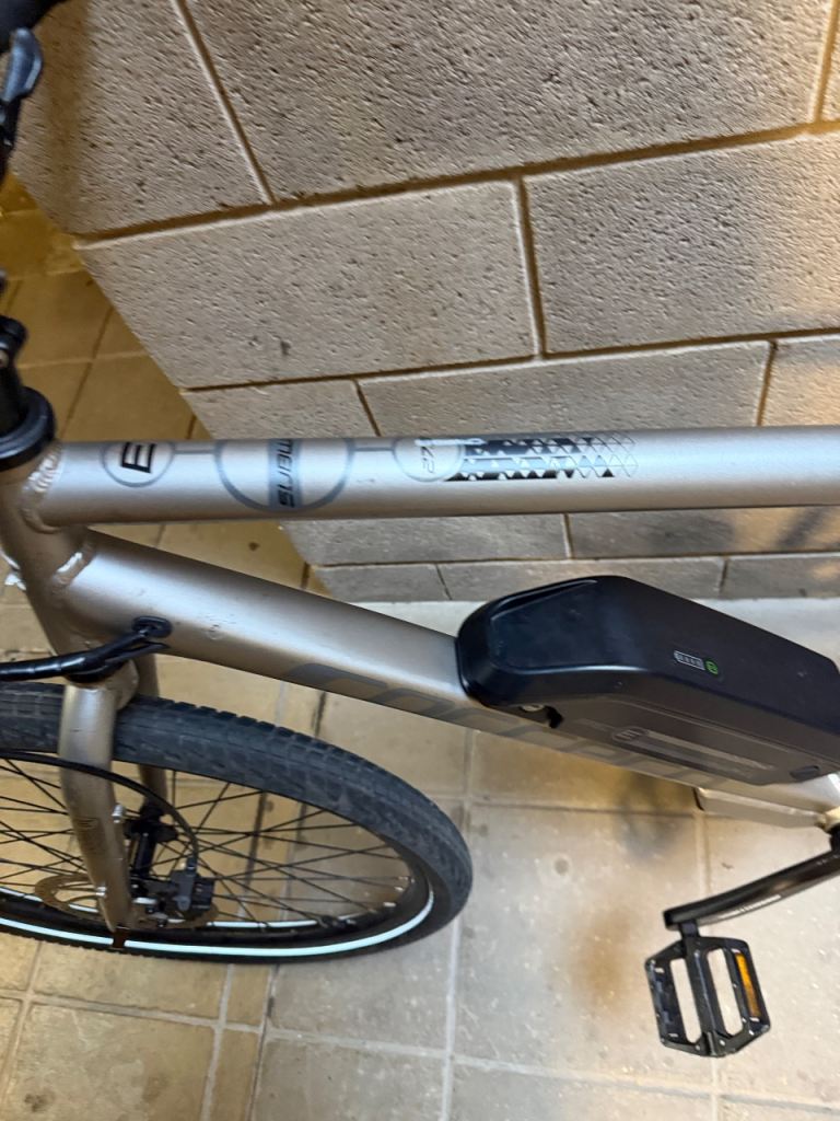 B'TWIN Electric Bike - Silver, Good Condition