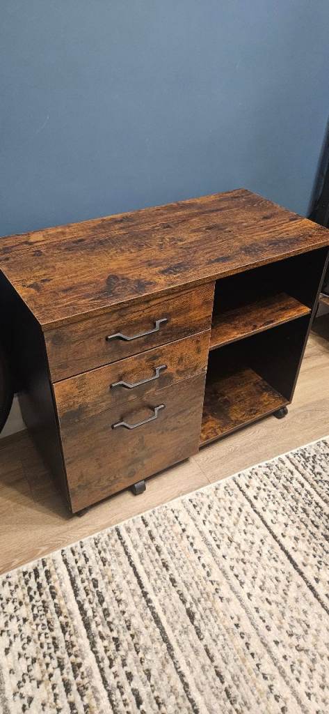 3 Drawer mobile file cabinet and storage