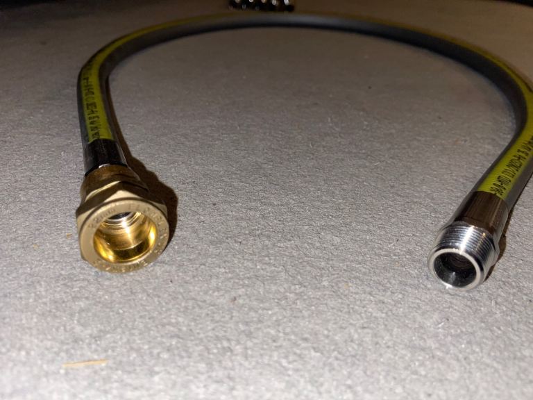 Caravan Hose Clessinox stainless Steel Hose 1.2m | 1/2” X 15mm BS EN ISO 10380