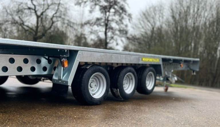 FLAT BED TRAILER 20 X 8 TOILET BALE FARM TILT BED RECOVERY CAR VAN TOW TINY HOUSE HOME