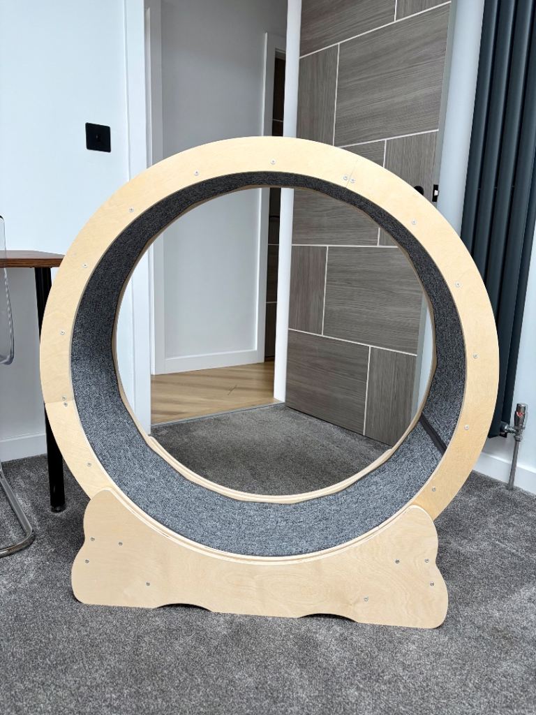 Wooden Cat Running Wheel