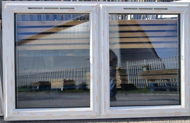 New UPVC Double Glazed White Window 1545mm W x 955mm H #225