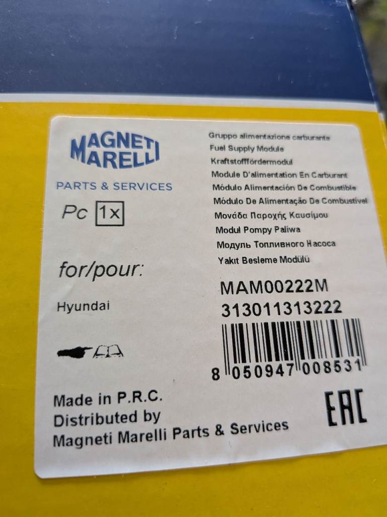 New Hyundai fuel sender/pump
