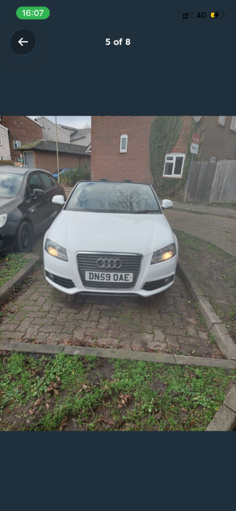 Audi, A3, Convertible, 2009, Manual, 1598 (cc), 2 doors