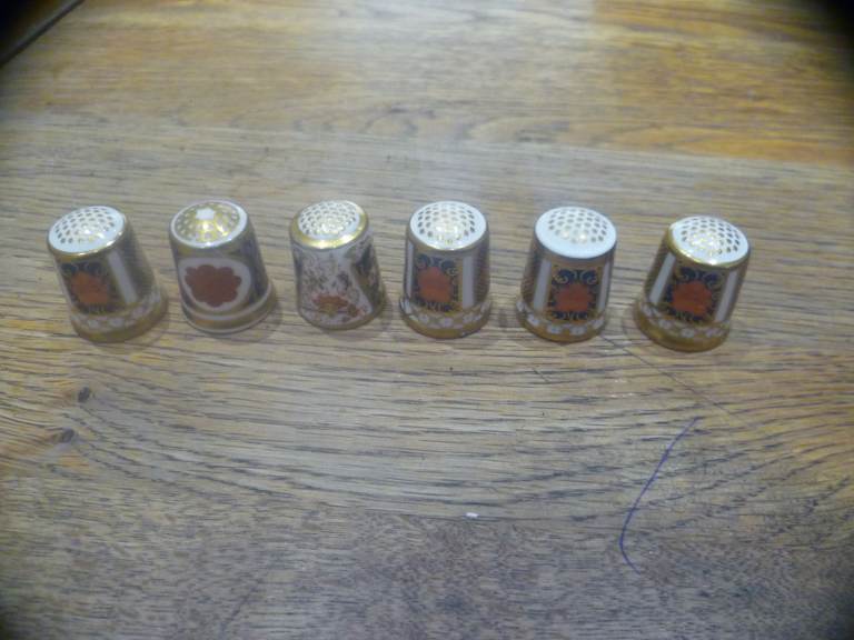 Royal Crown Derby Thimbles Six off 