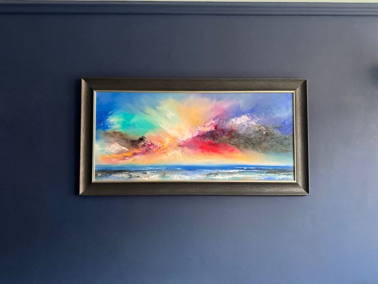 John Lewis Anna Schofield 'Blue Delight' Framed Print