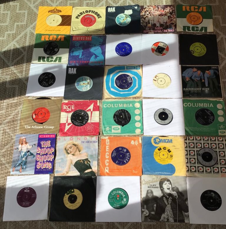 Large Collection of Vintage 7-inch Vinyl Records – Various Artists - 92 in total for £25