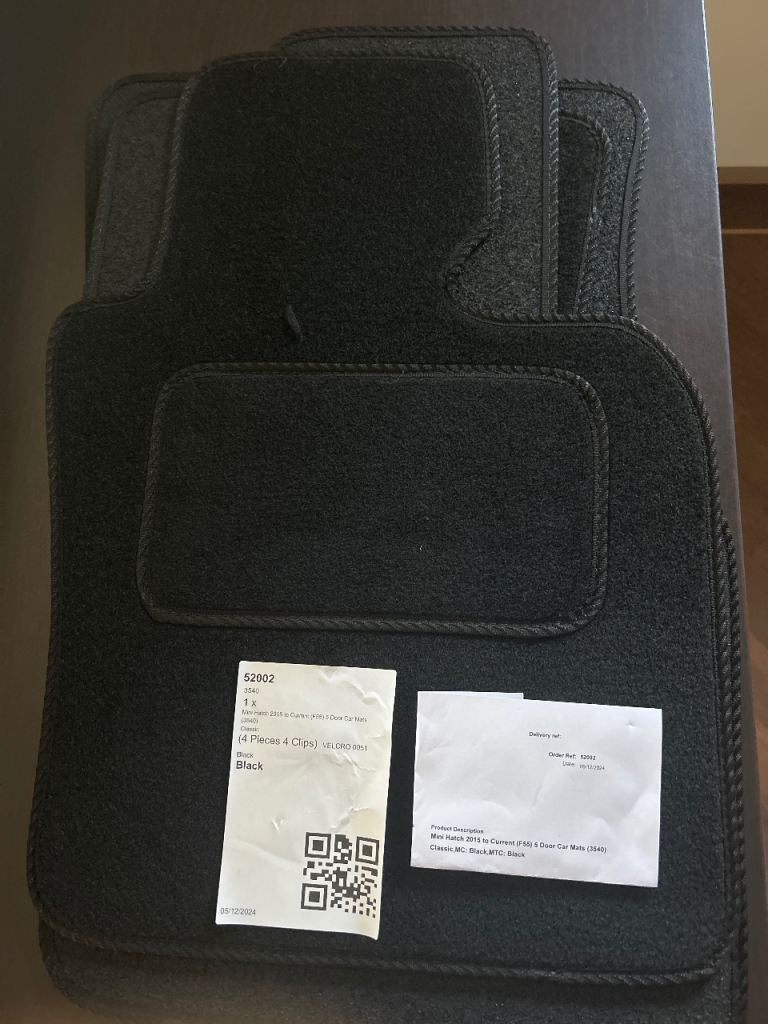 Car mats for Mini 2015 to 2025 (F55) 5 door