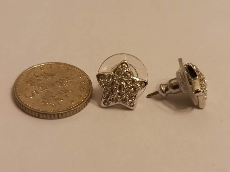 Swarovski crystal studded star earrings