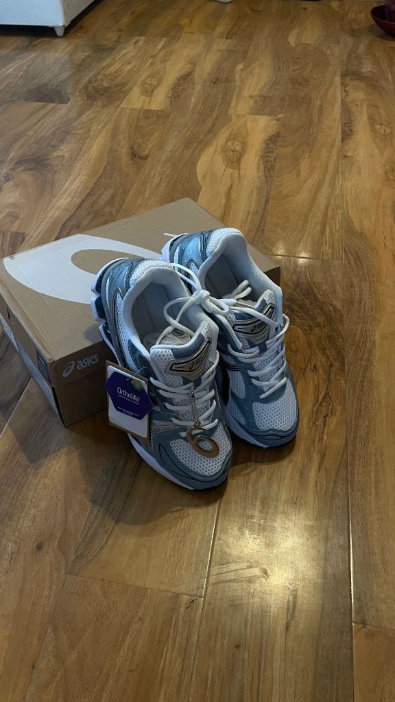 ASICS Trainers – White and Grey, Brand New with Tags