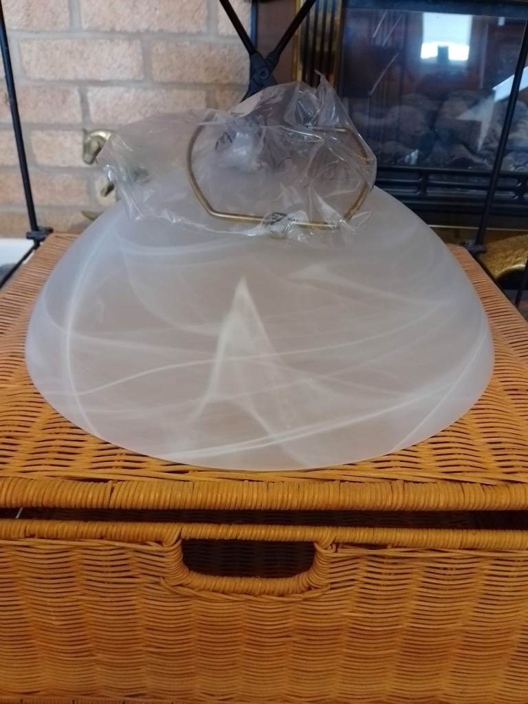 Glass Lampshade with Fitting. - Brand new.