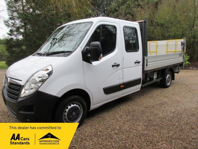 2016 Vauxhall Movano 3500 L3 LWB 2.3CDTi DOUBLE CAB 7 SEATER DROPSIDE TRUCK WITH TAIL LIFT 125PS ...