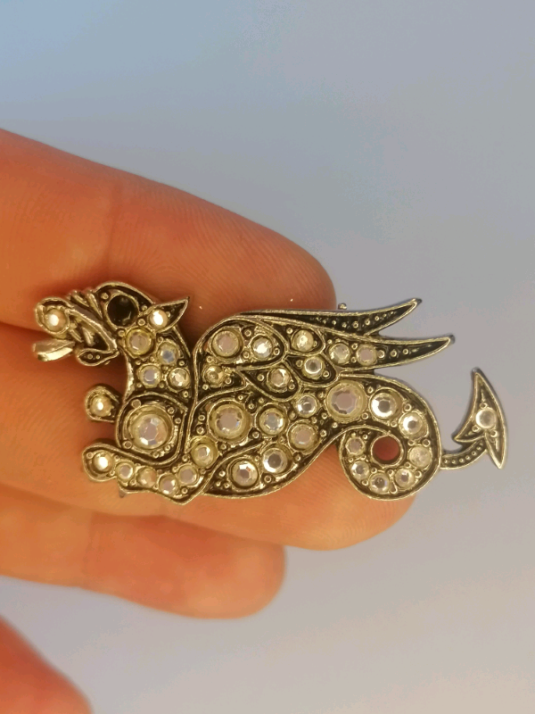 Vintage style, dragon brooch. 