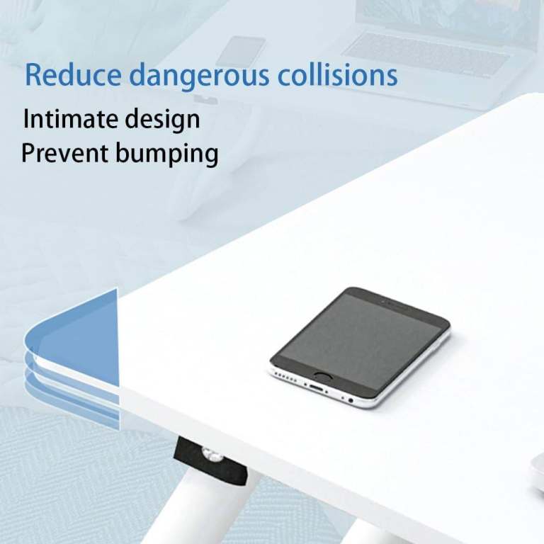 BTGGG Height Adjustable XL Overbed Table with Lockable Wheels, 95 x 40 cm Movable Bed Table 