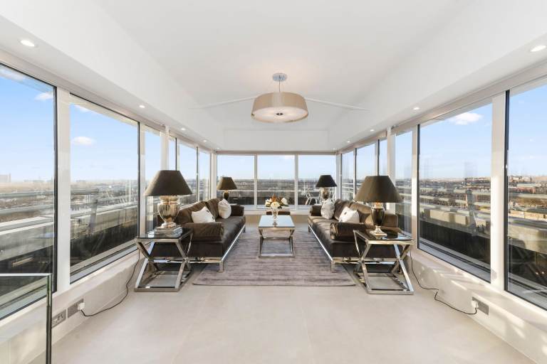 Luxury split level 3 bedroom penthouse flat occupying floors 10 and 11 in NW8