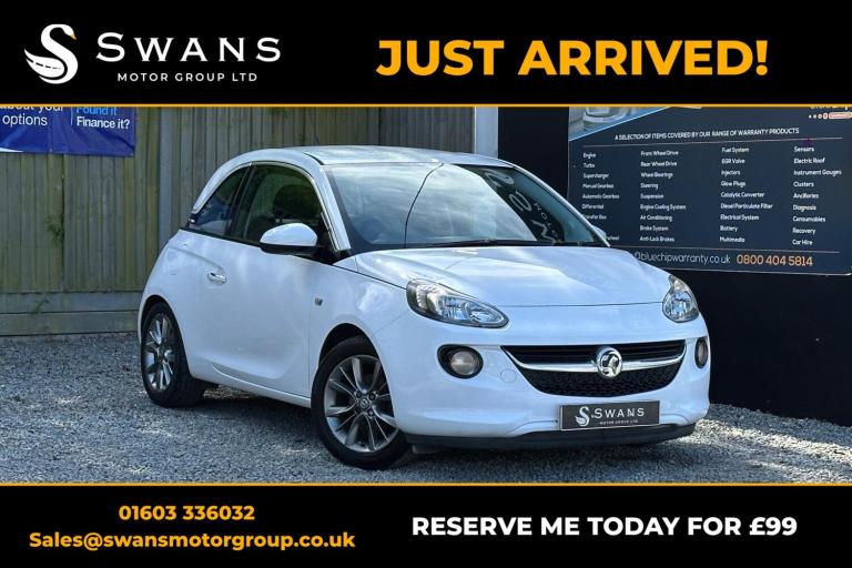 VAUXHALL ADAM 1.4 16v JAM White Manual Petrol 2014