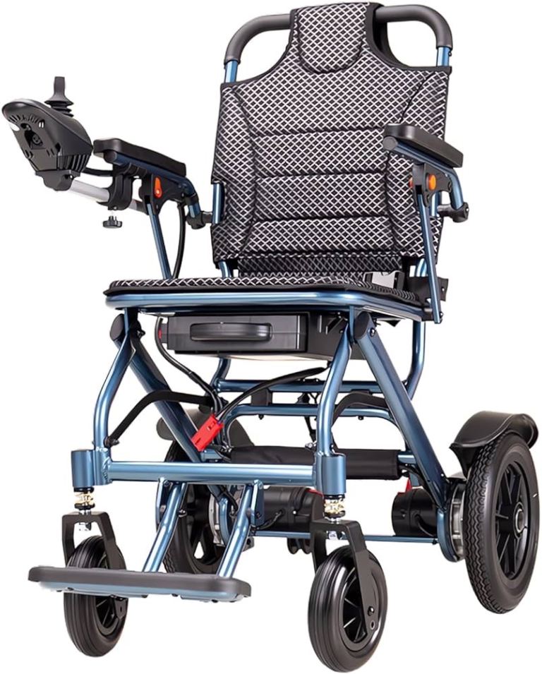ByteTecpeak D04 Foldable Electric Wheelchair with Removable 10Ah Lithium Battery