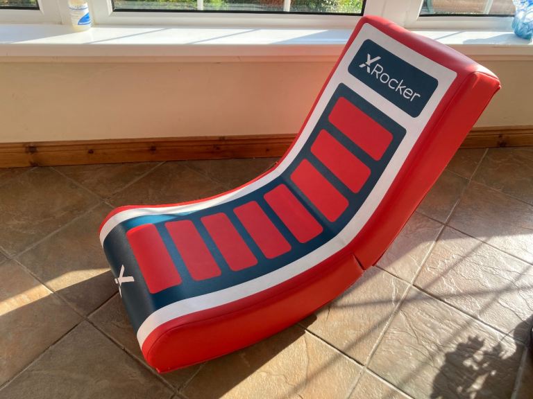 X Rocker Gaming Chair - Red and Blue, As Good As New
