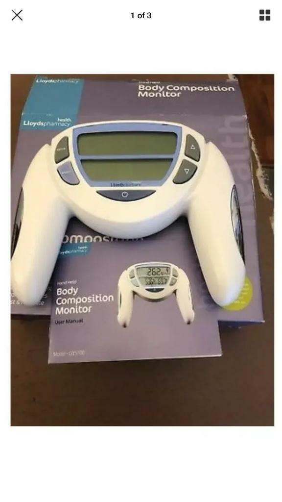 LLOYDS PHARMACY HAND HELD BODY COMPOSITION MONITOR HEALTH BMI BODY FAT MUSCLE