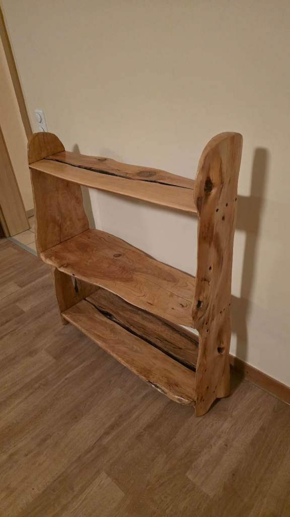 Live Edge Wooden book shelves  wood slabs