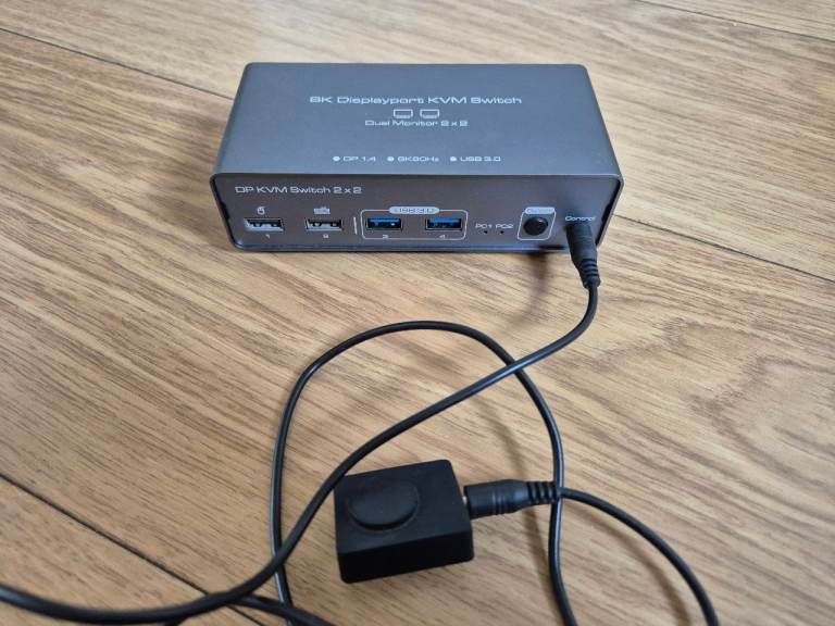 8K60Hz DisplayPort KVM Switch